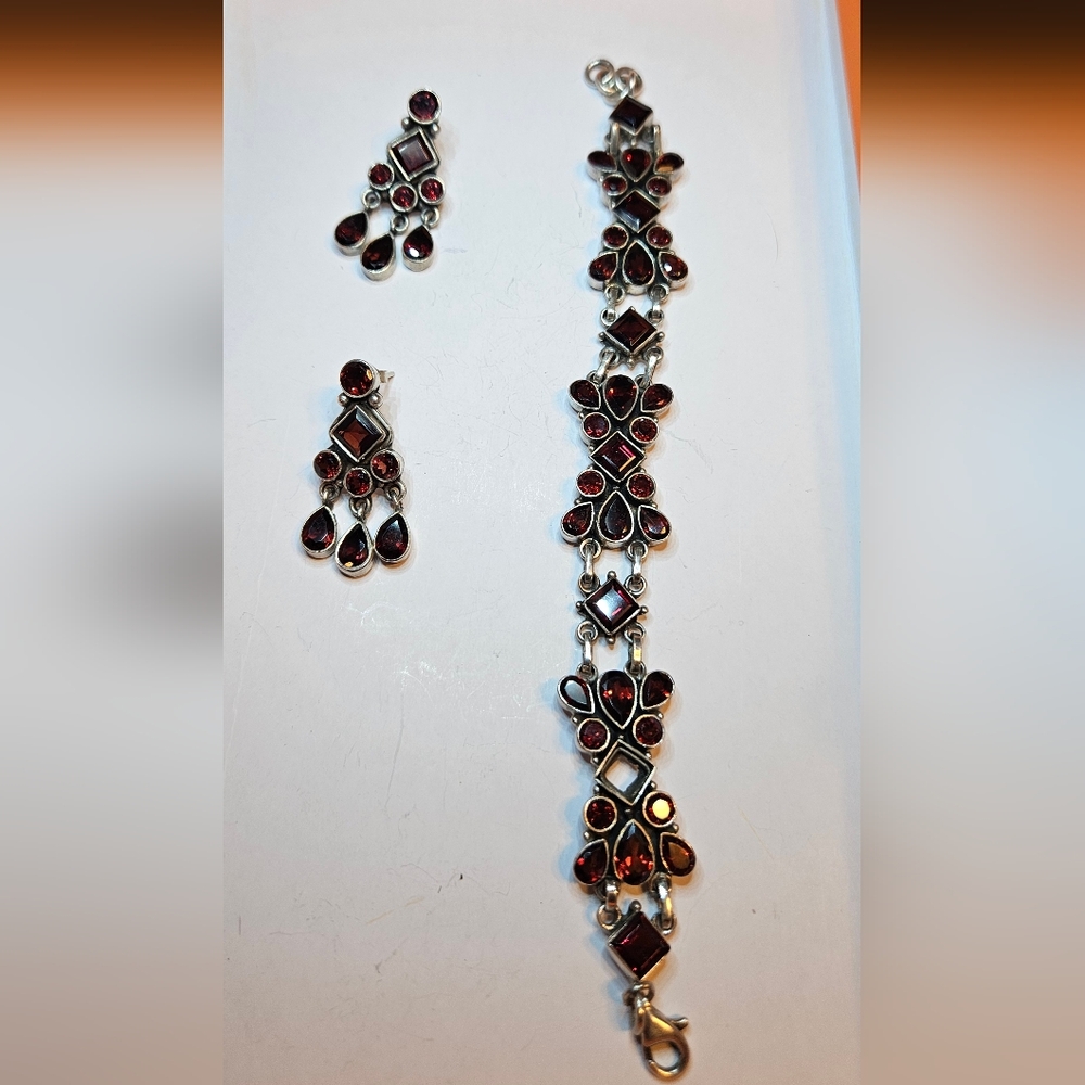 Sterling necklace and earrings set
